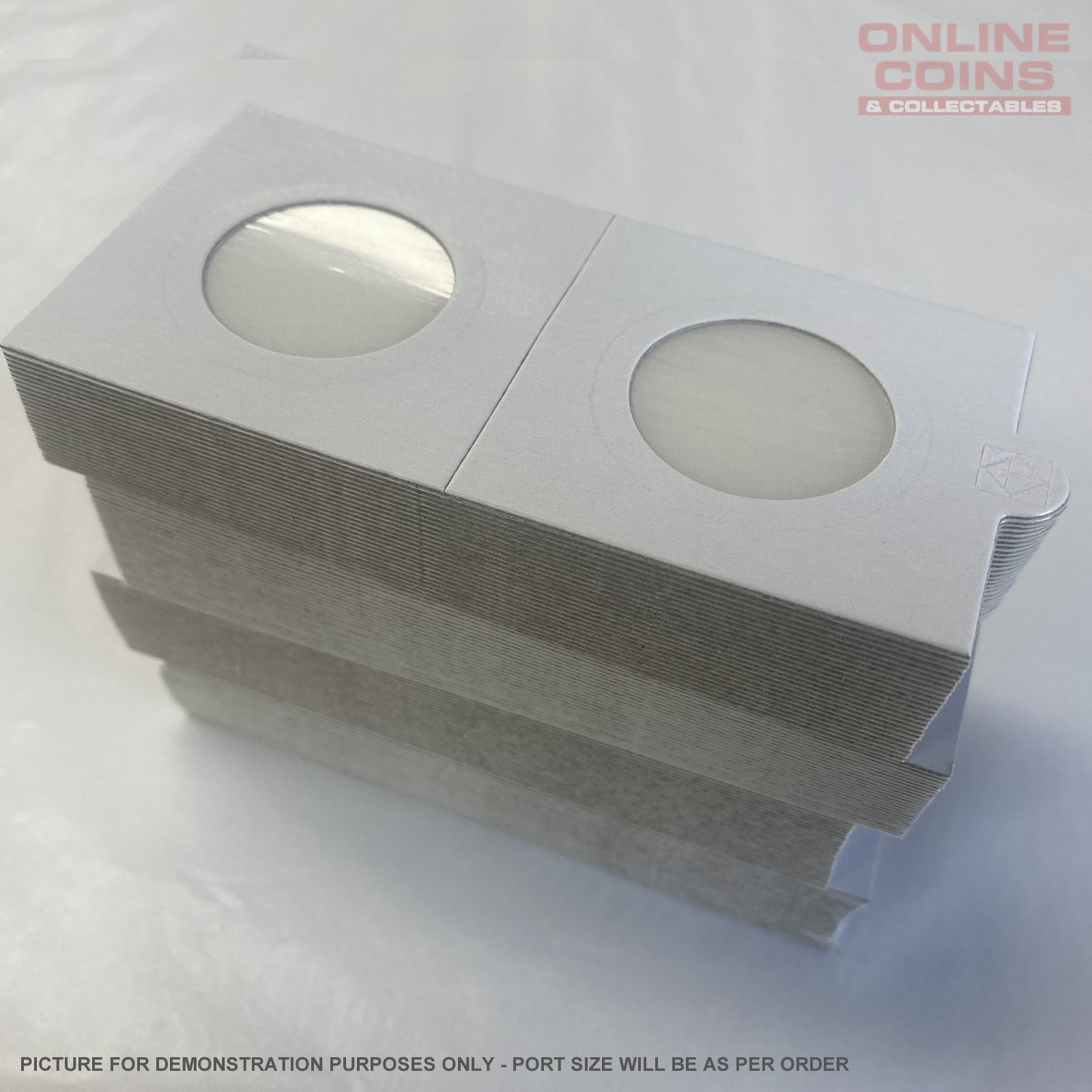 Lighthouse MATRIX WHITE 22.5mm Self Adhesive 2"x2" Coin Holders - Protection for your Coins (Suitable For Australian 2c and $2 Coins)